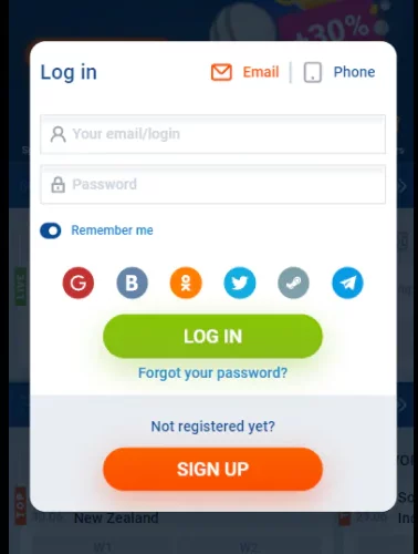 Mostbet APK Step 4 — Open App and Log In